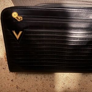 Mario Valentino Clutch Bag V Mark Leather Authentic Used L3618